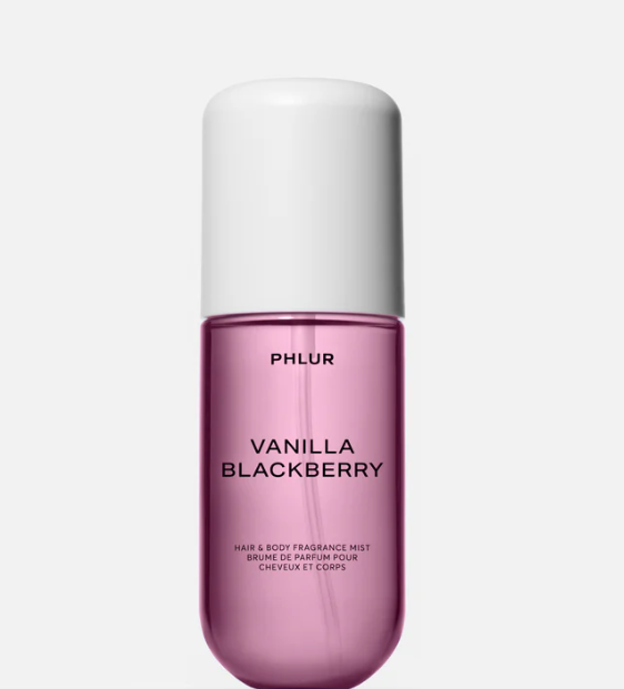PHLUR Vanilla Blackberry Body Mist - Full Size Hair & Body Fragrance Mist with Vanilla, Blackberry, Purple Freesia & Black Currant (8 Fl Oz) Deep Floral Perfume Floral Lavender Scent