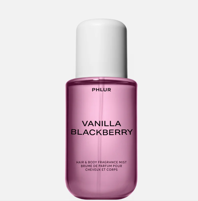 PHLUR Vanilla Blackberry Body Mist - Full Size Hair & Body Fragrance Mist with Vanilla, Blackberry, Purple Freesia & Black Currant (8 Fl Oz) Deep Floral Perfume Floral Lavender Scent